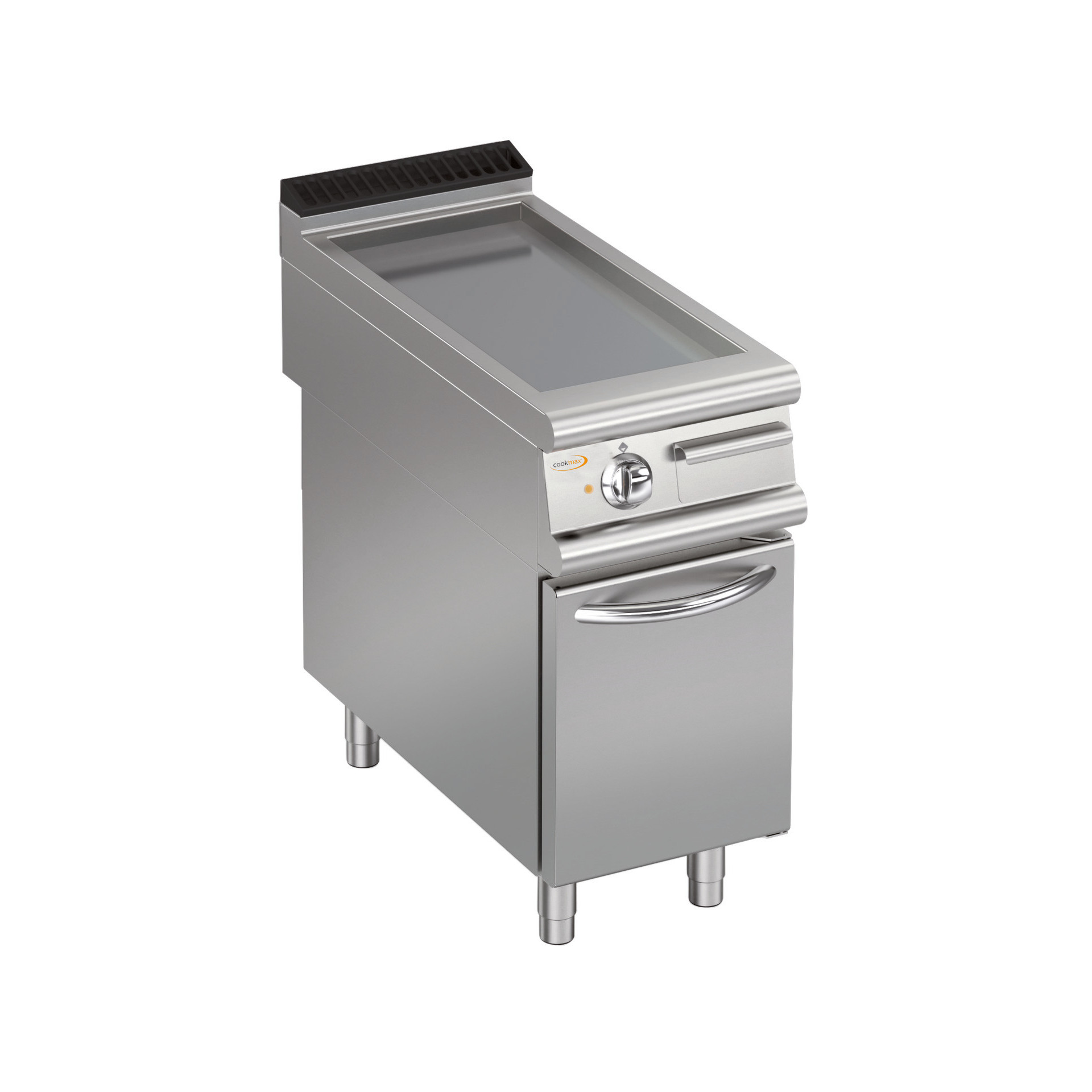 Elektro-Grillplatte glatt, Unterbau mit Tür